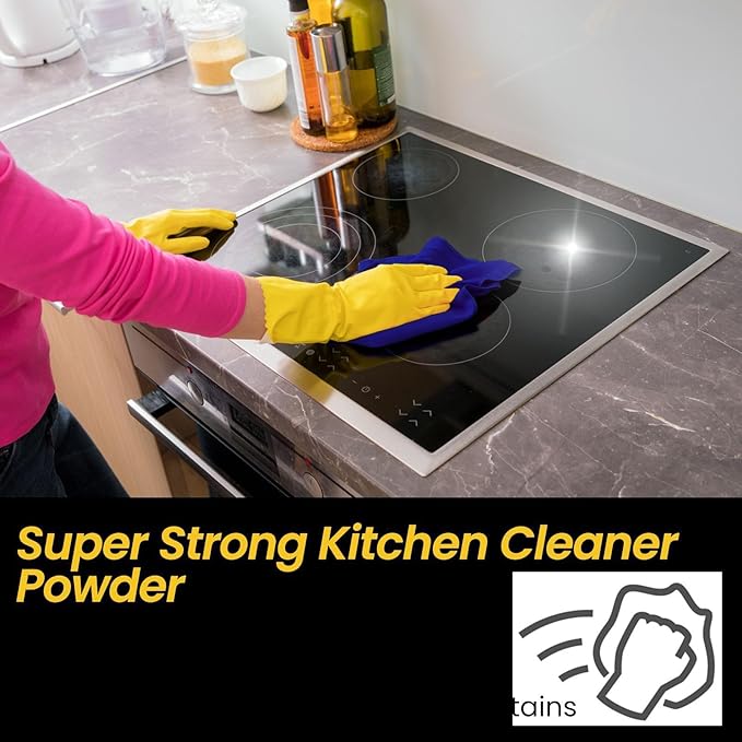 Super Strong Kitchen Cleaner Powder,Heavy Kitchen Duty Degreaser, 2024 Powerful Kitchen All-purpose Powder Cleaner Stainless Steel Cleaning,Powerful Kitchen all Purpose Powder Cleaner-7OZ (1PCS)