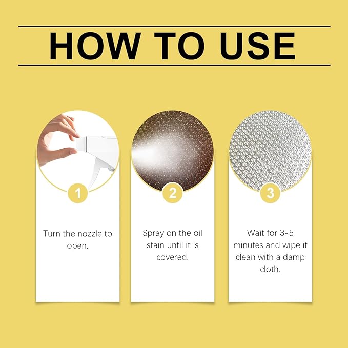 Kitchen Heavy Oil Cleaner - All-Purpose Stain Cleaner, Heavy Duty Degreaser Cleaner Spray for Stubborn Oil Stains for Kitchen Bathroom Surfaces, 2PCS