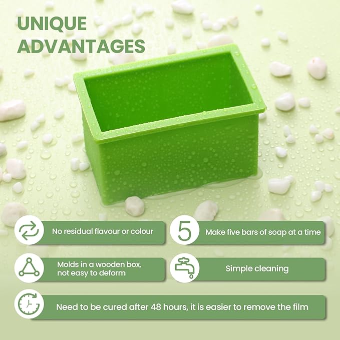 Silicone Soap Molds Rectangle Handmade Small Loaf Bar DIY Swirl Making Mould