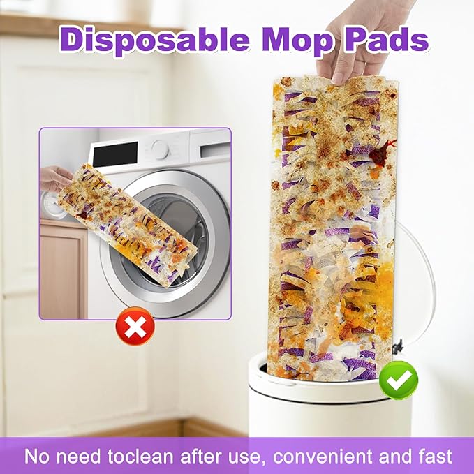 30 Pack Valuable Disposable Mopping Pad Refills Compatible with Swiffer PowerMop, Power Mop Refill Pads Replacements for Swiffer Power Mop Spray Mop Dry&Wet Pads Refills for Multi-Surface Floor Clean
