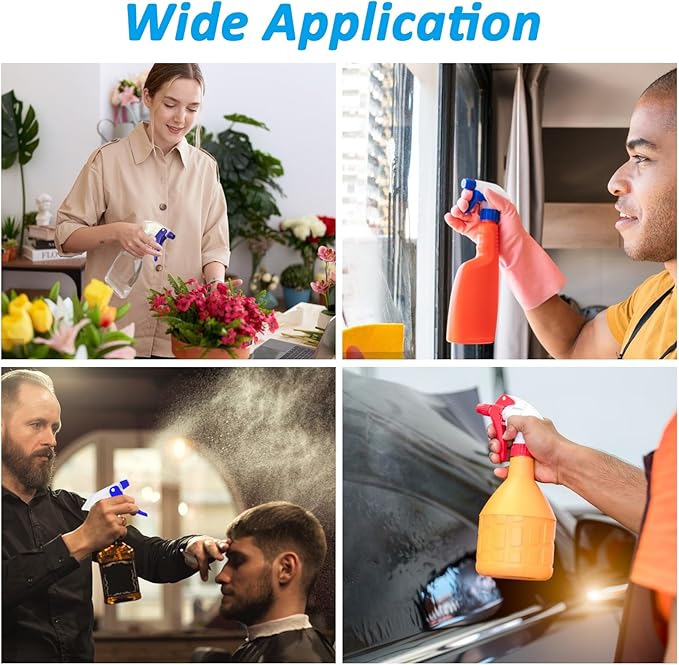 60Pcs Spray Bottle Nozzle Replacement, Spray Nozzle For Bottles, Spray Bottle Tops Replacement, Leak Proof, Mist & Stream Spray, Fit Standard 28/400 Neck 8oz, 16oz, 32oz Bottles for Clean