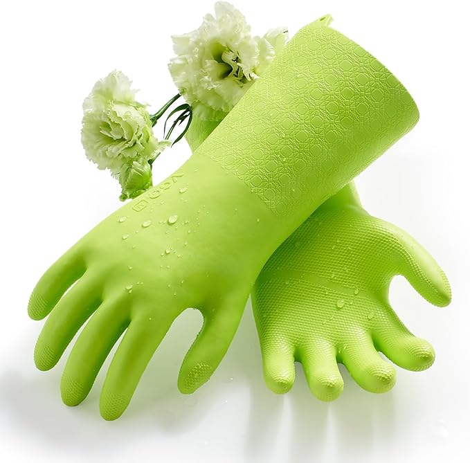 Vgo... Food Handling Gloves,Food Grade TPE,5X Durable for Meat Packing,Commercial Kitchens,Baking(TP1117)