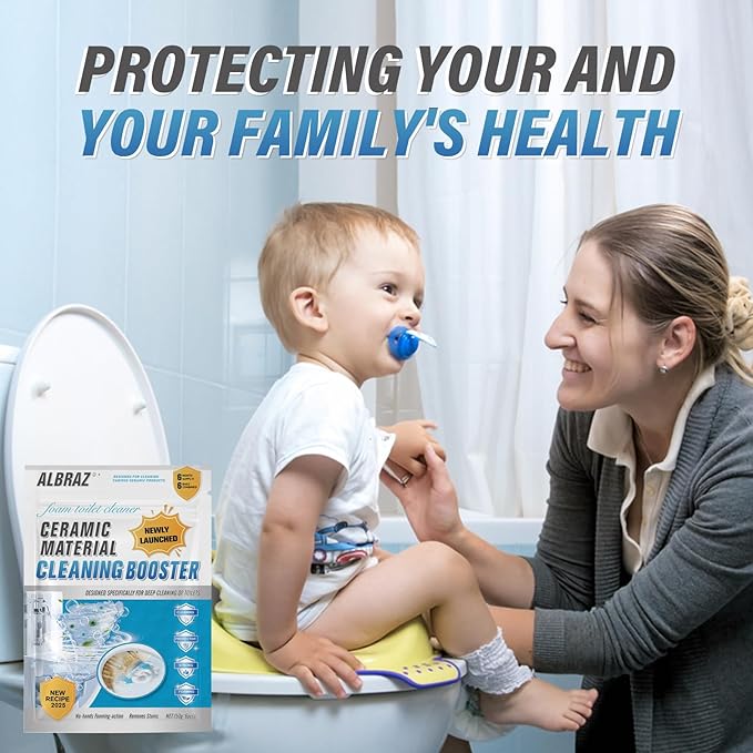 Foam Toilet Cleaner,Toilet Cleaner, Ceramic Mterial Cleaning Booster, Fully automatic, no manual operation required, highly efficient for deep cleaning the inner walls of the toilet.