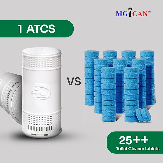 MGICAN Patented Automatic Toilet Cleaning System(ATCS) | Non-Toxic | Bleach Free & Long-Lasting | In Tank Toilet Bowl Cleaner | Cleans & Removes Stains in Every Flush| UL-Certified, 3 Pack