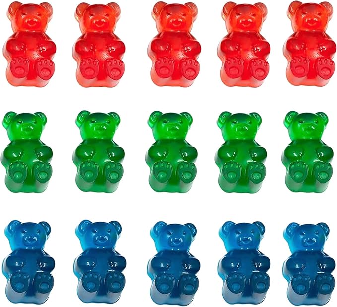 Gummy Candy Molds - Silicone Gummy Bear/Dinosaur/Hearts/Gummy Worm Mold for Kids with 2pcs Dropper,Non-stick and Bpa Free for Mini Candy Chocolate Gummies Baking