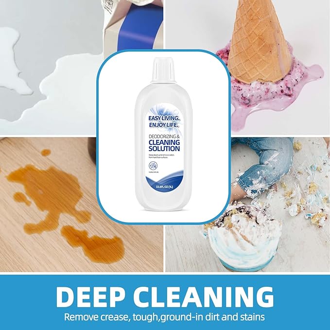 2L Floor Cleaning Solution for Tineco iFloor Series, FLOOR ONE S3 S5 S6 S7 Series, Floor Cleaner for Multiple Hard Floors, Cleaner Refill for All Wet Dry Vacuum Mop(33.8 OZ*2 Bottle)