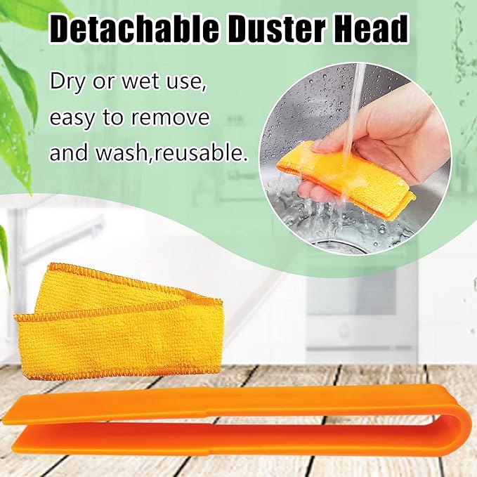 4 Pack Microfiber Blinds Duster, 4 Removable and Washable Sleeves, Cleaner for Window Blinds, Air Conditioner Vents, Fans, Car Vents