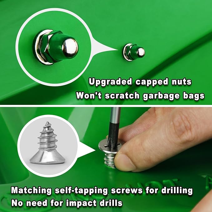 Trash Can Lid Lock,Durable Metal Garbage Bin Locks For Animals, Adjustable-Length Trash Can Locks for Raccoons, Can Be Opened with One Hand, Suitable For Multiple Sizes Outdoor Trash Cans (4 Pack)