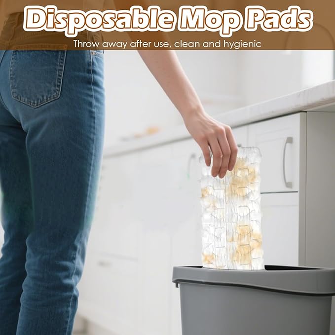 100 Count Dry Sweeping Cloths Compatible with Swiffer Sweeper Mop, Heavy Duty Pet Sweeping Pads Refills, Disposable Duster Mop Pads Refills for Hardwood Floor Dust and Pet Hair Cleaning