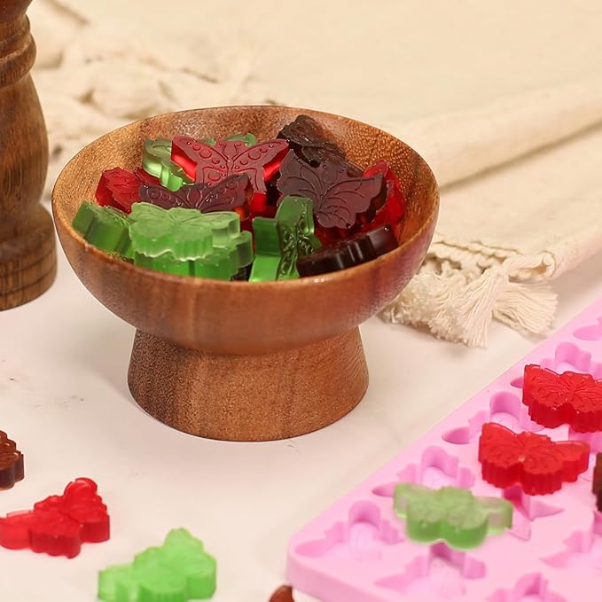 Butterfly Mold, 72 Cavities Mini Butterflies Silicone Molds for Chocolate Candy Gummy, Food Grade Small Silicone Butterfly Molds for Homemade Cake Decorations/Snack Biscuits