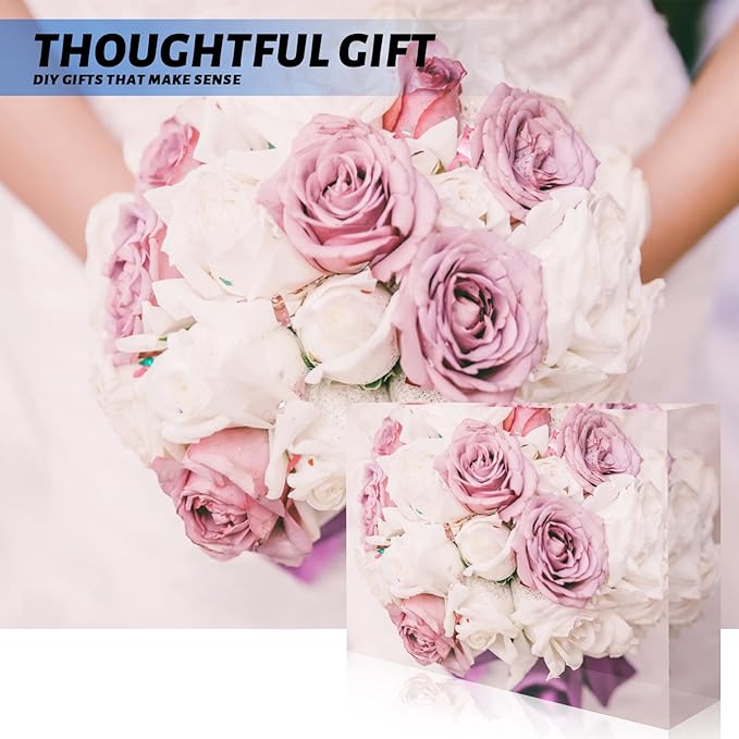 Sakolla 9″ Rectangular Silicone Molds for Epoxy Resin, Crystal Deep Casting Epoxy Mold for Flowers Preservation, DIY Artwork, Office Home Decoration