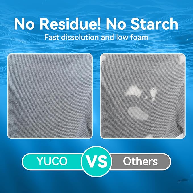 YUCO Laundry Detergent Sheets 100 Washes, Concentrated Laundry Detergent, Washing Soap Washer Sheet, for Deep Cleaning Grament Freshening, Hypoallergenic, Plastic Free Packaging (Ocean Breeze)