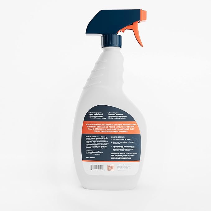 Professional Strength Degreaser for Kitchens, Industrial pH Neutral and Biodegradable Easy Spray & Wipe,Lemongrass Scent,Safely Responsible for People and Environment,packaging may vary