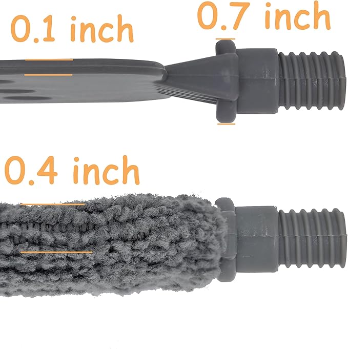 Under Appliance Duster Refills, 4 Pieces Gap Dust Cleaner ’s Replacement Sleeves. Reusable Microfiber Cloth Cover for Slim Dusting Tool Cleaning Gadgets. Grey by Jonbyi