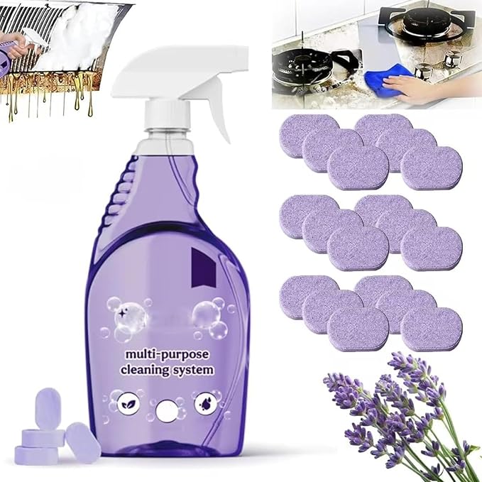 Drclean Spray Oven Cleaner,Dr Clean Spray Cleaner for Ovens,All-Purpose Cleaners,Multi-Surface Cleaners with Concentrated Cleaning Tablets,Nuroclean Sprays,Cleaning Sprays for Kitchen,Bathroom(18pcs)