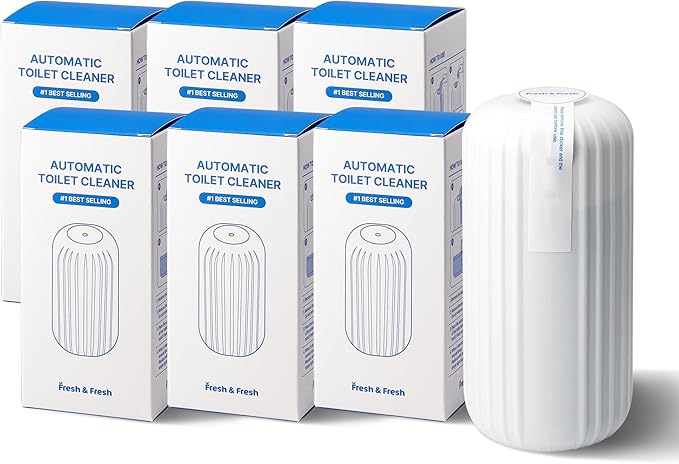 Fresh & Fresh Automatic Toilet Bowl Cleaners - 6 Bottles(UPTO 2500 FLUSHES/Bottle), Commercial and Residential Toilet Cleaner 3-4 MONTH Lasting Toilet Bowl Cleaner Bottle