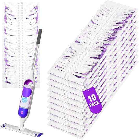 10 Pack Swiffer Power Mop Refills – Disposable Wet Mop Pads for Swiffer Power Mop, Perfect for Hardwood, Tile, and Laminate Floors, Easy-to-Use Floor Cleaning Pads Compatible with Swiffer WetJet