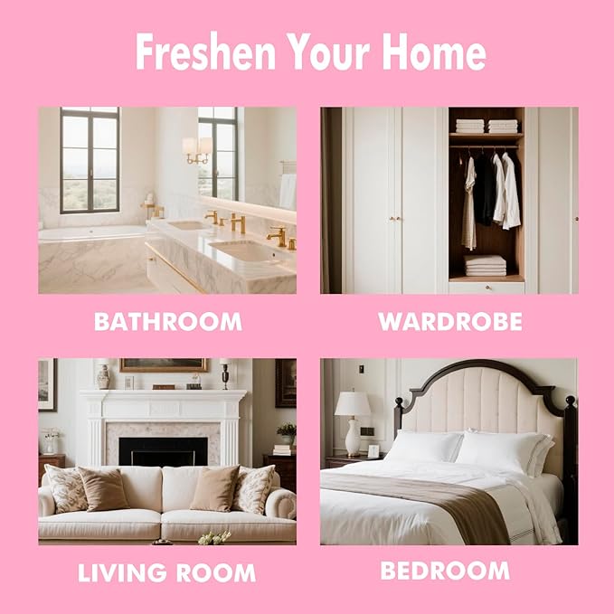 Air Freshener for Home, 2 Pack, 2 Refill, Peach Scent, Odor Eliminator, Up to 120 Days, Cactus-shaped Freshener for Closet Bathroom, Cute Home Decor, White