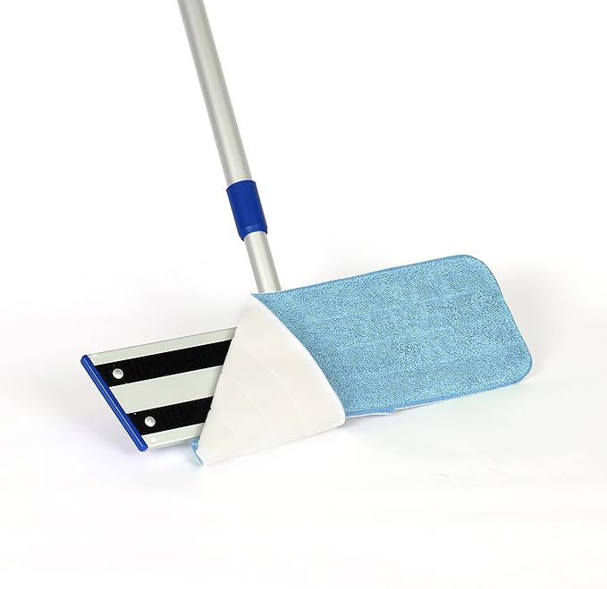 Arkwright Spray Mop Replacement Pads - (Case of 120) Bulk Microfiber Flat Dry and Wet Refill Mop Pads Floor Cleaning, Compatible with Bona and Rubbermaid, Fits All Mop Heads, 13 in, Blue
