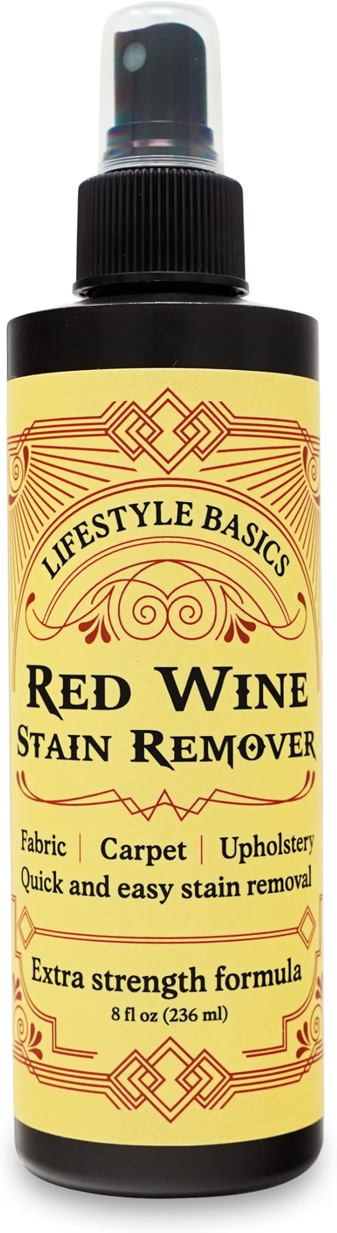 Red Wine Stain Remover Spray Cleaner 8oz | For Clothes, Carpet, Tablecloth, Fabric, Upholstery, Laundry | Fast, On-the-Go Wine Spot Treatment