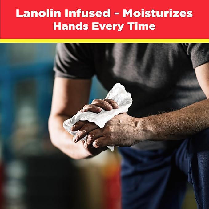 Mule Head Brand XL Heavy-Duty Cleaning Wipes – (10" x 12") – All-Purpose Garage, Automotive & Car Interior Cleaning – Ink, Paint, Tar & Grime Remover – Safe for Hands, Home, Tools & Multiple Surfaces