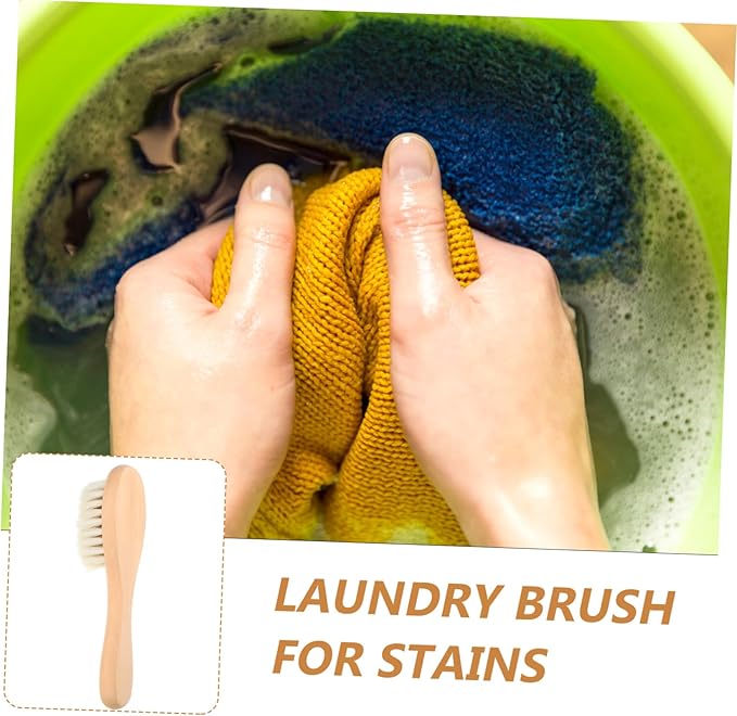5pcs Laundry Brush for Delicate Fabrics Soft Natural Boar Bristles Scrubbing Brush for Clothes Removal and Knits Reusable and Gentle Tool