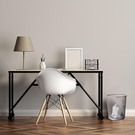 Zeyune 6 Pack Silver Office Trash Can Bulk Mesh Trash Can 4 Gallon Metal Wire Mesh Waste Paper Basket Round Small Garbage Bin for Office Bathroom Home Bedroom Kitchen Dorm