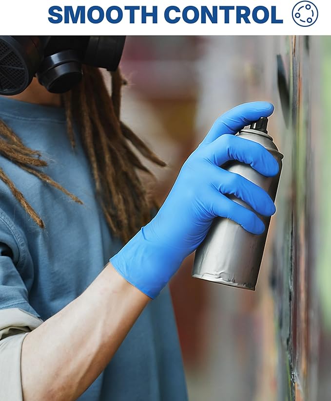 Schneider Vinyl Synthetic Exam Gloves, 4 Mil, Latex Free Disposable Gloves for Medical, Cooking, Cleaning, and Food Prep