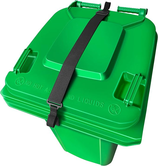 Adjustable Double Claw Trash Can Lock Strap to Prevent Raccoons, Mice, Dogs and Other Small Animals From Rummaging, Garbage Can Lid Lock Keeps Lid Securely in Place in Strong Winds (1 PC)