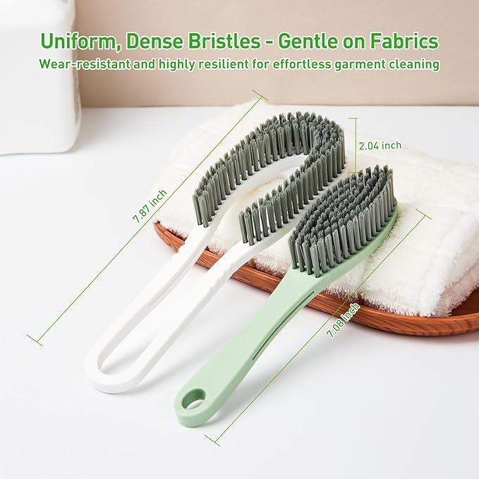 Shoe Cleaning Brush Laundry Brush,Comfort Grip Soft Scrub Brushes for Household Use,Detachable Dual-Use Cleaning Brush Tool - for Clothes Shoes Bathroom(2PCS)