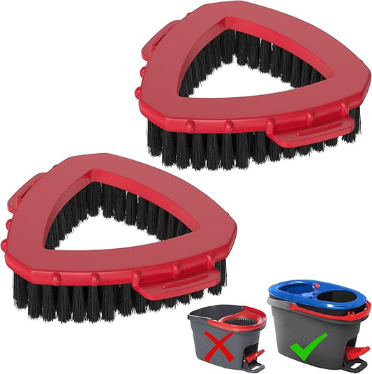 Scrub Brush Attachment for O Cedar Scrubber Mop Head 2 Tank, Spin Mop Scrub Brush Head for O Cedar Mop Replace Head 2 Tank System, Mop Scrubber Attachment, Cleaning Brush Hard Floors - 2pcs