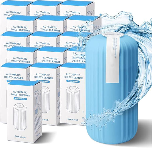 Fresh & Fresh Automatic Toilet Bowl Cleaners (Sky Blue) - 16 Bottles(UPTO 2500 FLUSHES/Bottle), Commercial and Residential Toilet Cleaner 3-4 MONTH Lasting Toilet Bowl Cleaner Bottle