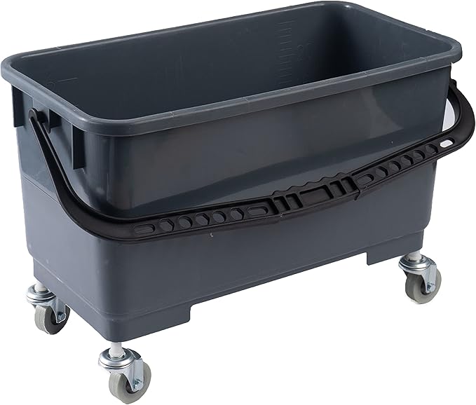 Matthew Cleaning Microfiber Finish Bucket with Sieve,Press Wring Mop Bucket for Microfiber Flat Mops, Mop Bucket with Non-Marking Casters Wheels Gary