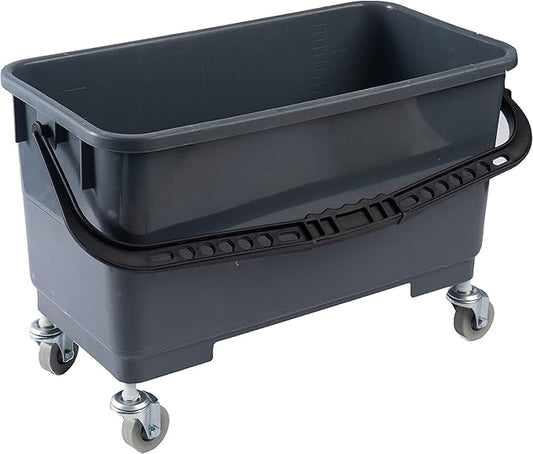 Matthew Cleaning Microfiber Finish Bucket with Sieve,Press Wring Mop Bucket for Microfiber Flat Mops, Mop Bucket with Non-Marking Casters Wheels Gary