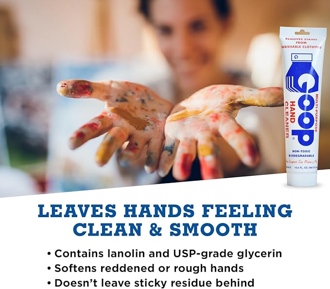 GOOP Original Multi-Purpose Waterless Hand Cleaner & Stain Remover - 10.5 oz Tube