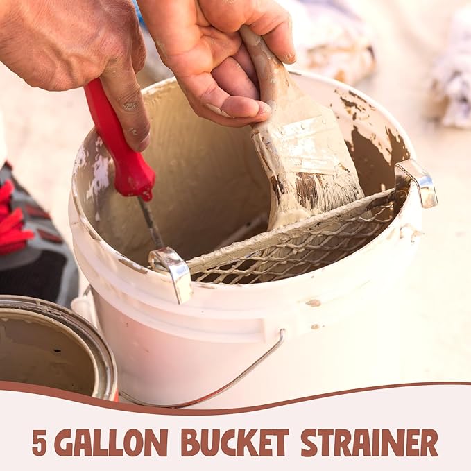 Landhoow 24 Pcs Paint Roller Grid for 5 Gallon Buckets, Paint Screen Strainer 4 Sided Metal Bucket Grid, Silver