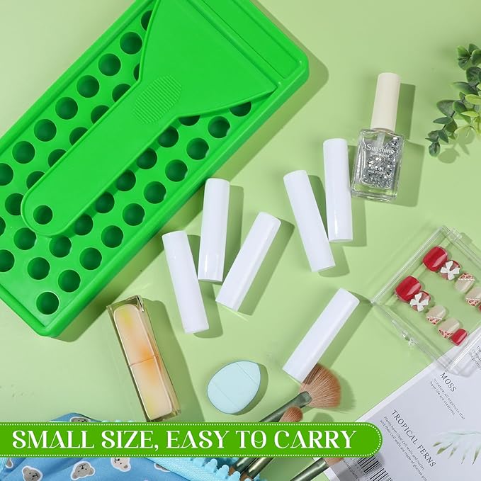 Lip Balm Crafting Kit, 50 Pieces Empty Lipsticks Filling Tubes Mold Handmade Set Pallet with Scraper, Lip Balm Tubes with Filling Tray and Spatula for Women Girl Cosmetics Makeup, White