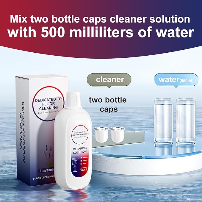 Compatible with Tineco Cleaning Solution Lavender Scent Floor Cleaning Solution, Suitable for All Robot Vacuum Cleaners and Wireless Wet Dry Dual-Use Vacuum Cleaners (1 Bottle, Lavender)