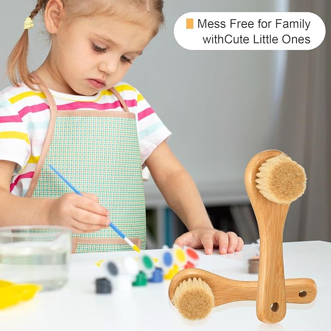 Laundry Stain Brush Laundry Brush for Stains on Clothes Natural Boar Bristle Cleaning Brushs Removes Toughs Stains from Fabrics Without Damages