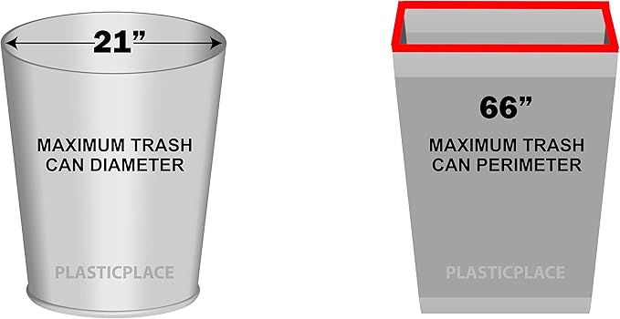 Plasticplace 32-33 Gallon Trash Bags │ 1.5 Mil │ Red Garbage Can Liners │ 33’” x 39” (100 Count)
