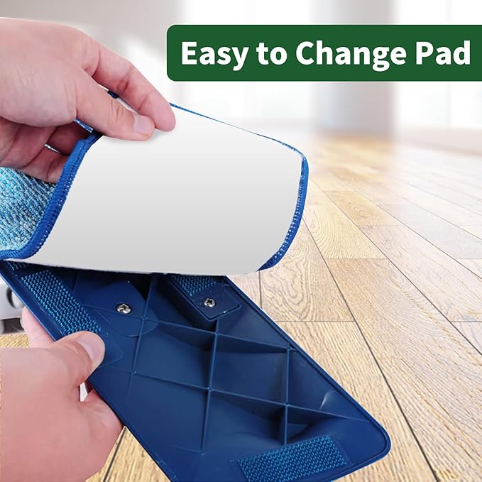 3 Pack Microfiber Cleaning Pads for Bona Mop, Reusable Microfiber Mop Pads for 18 Inch Mop, Hardwood & Hard Surface Floors Replacement Cleaning Mop Pads, Machine Washes