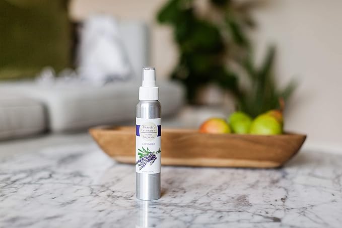 Victoria's Lavender Room Spray - All Natural Home Fragrance, Pure Oil Air Freshener & Odor Eliminator, Relaxing Scent, Aromatherapy Household Essentials, Made in the USA, 2-Pack Lavender, 4 oz each