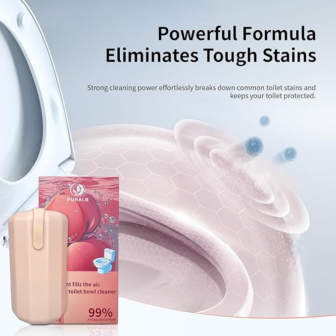 Toilet Bowl Cleaner,Toilet Tank Cleaner,Automatic toilet inside bowl Cleaner,Pink Stuff Tablet In Bottle Cleanser (2PCS Pink)