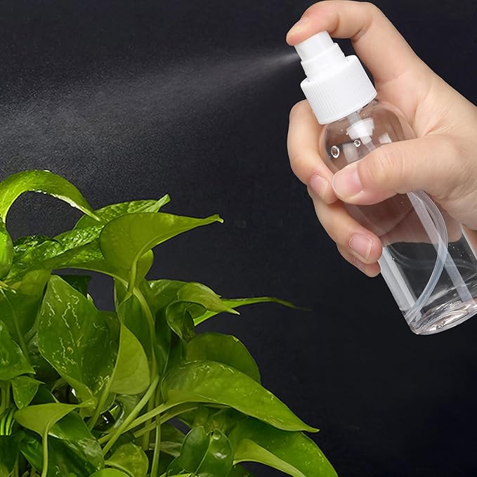 Travel Bottles Fine Mist Spray Bottle Pump Bottles Dispenser 3.4oz/100ml 6 Pack Clear Plastic Tsa Approved Reusable Container for Shampoo Lotion,Cleaning Solutions,Plants,Pet,Essential Oils, Hair,Cook