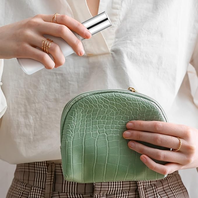 Tessco for you 20 Pcs 3.4 oz/100 ml Glass Spray Bottles Empty Perfume Atomizer Refillable Clear Decorative Empty Bottles with Fine Mist Sprayer Pump for Face Body Travel (Silver)