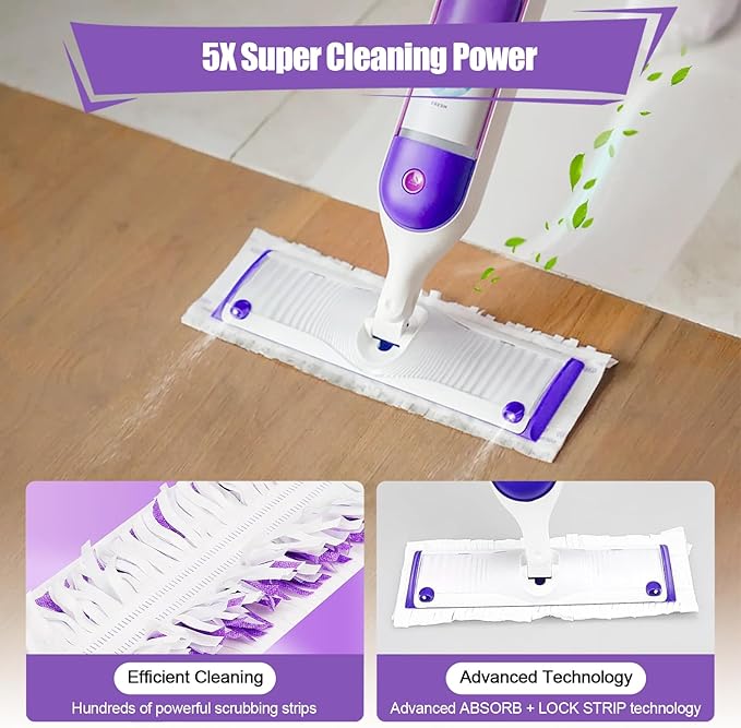 42 Pack Disposable Power Mop Pads for Swiffer PowerMop, 5X Power Mop Refills for Cleaning, 14-Layer Unscented Thickened Multi-Surface Replacement Mopping Pads Refills for Floor Cleaning