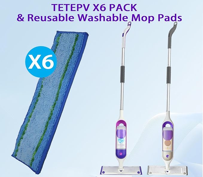 Upgraded Spray Refills Mop Pads for S-wiff-er PowerMop - Microfiber Mopping Pads for Multi - Surface Floor Cleaning - Reusable Mop Refill Pads Replacement Head for Swiffer Power Mop（10 Pack)