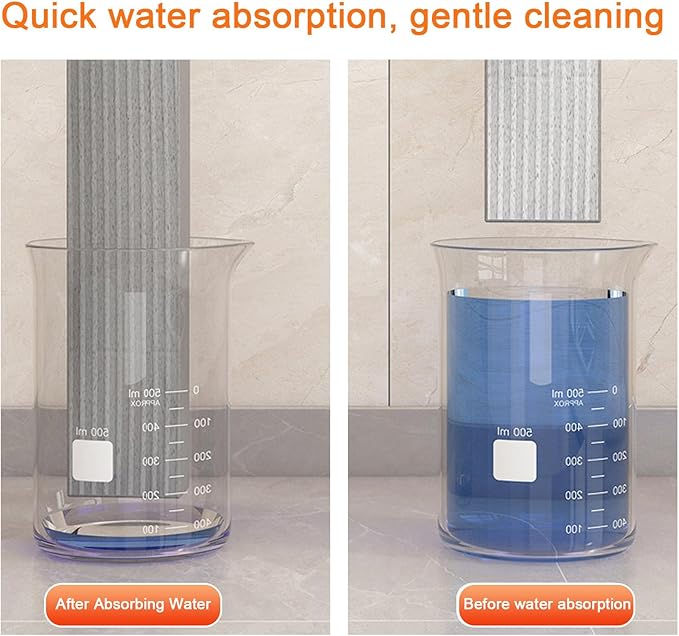 Portable Mini Foldable Desktop Mop – Versatile Wet & Dry Cleaning Sponge Mop for Home & Car – Ideal for Bathroom, Kitchen, Glass, Living Room & More (Orange + Sponge*3)