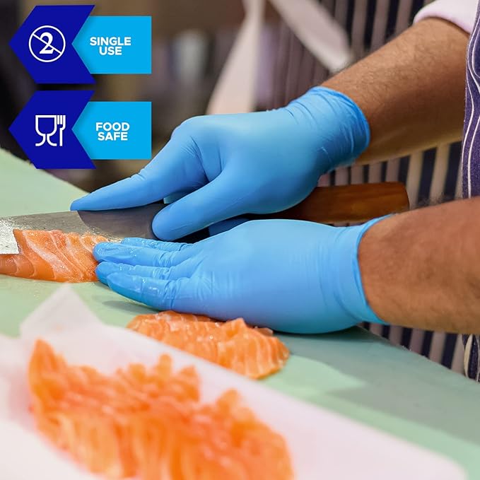 Nitrile Exam Gloves, Latex-Free Powder-Free Non-Sterile Disposable Gloves, For Medical, Cleaning, And Kitchen Prep