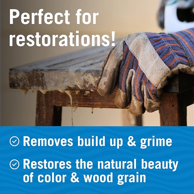 Teak Cleaner and Brightener for Wood, Teak Oil or Sealer for Boats, Indoor Furniture, Shower Stools, and Outdoor Wood Furniture Restorer for Stains